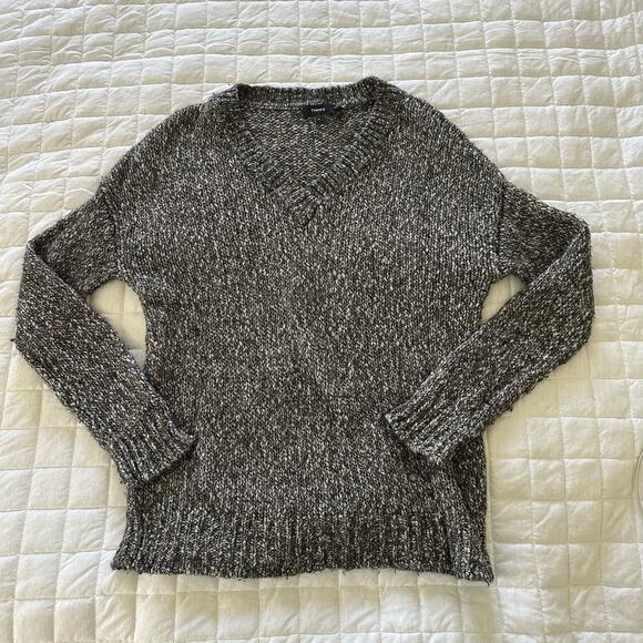 THEORY Womens Sweater Small Gray Slouchy Parkland Pullover Wool Blend Casual - Picture 2 of 12